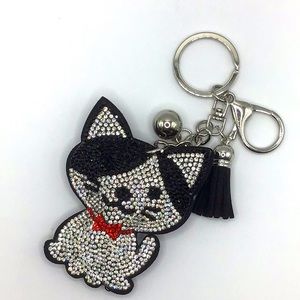 New Adorable Puffy Kitty Cat Keychain